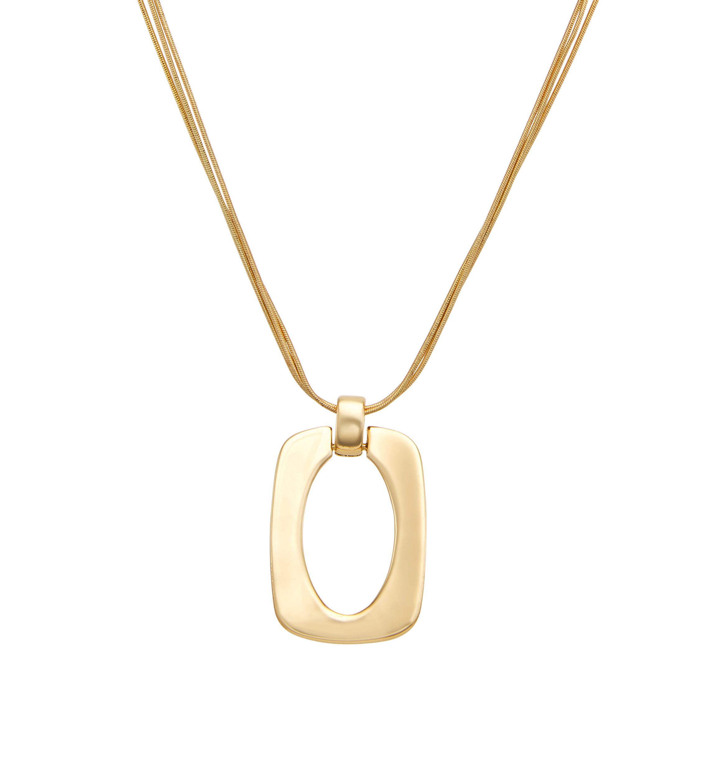 Gold Tone 16 Pendant Necklace