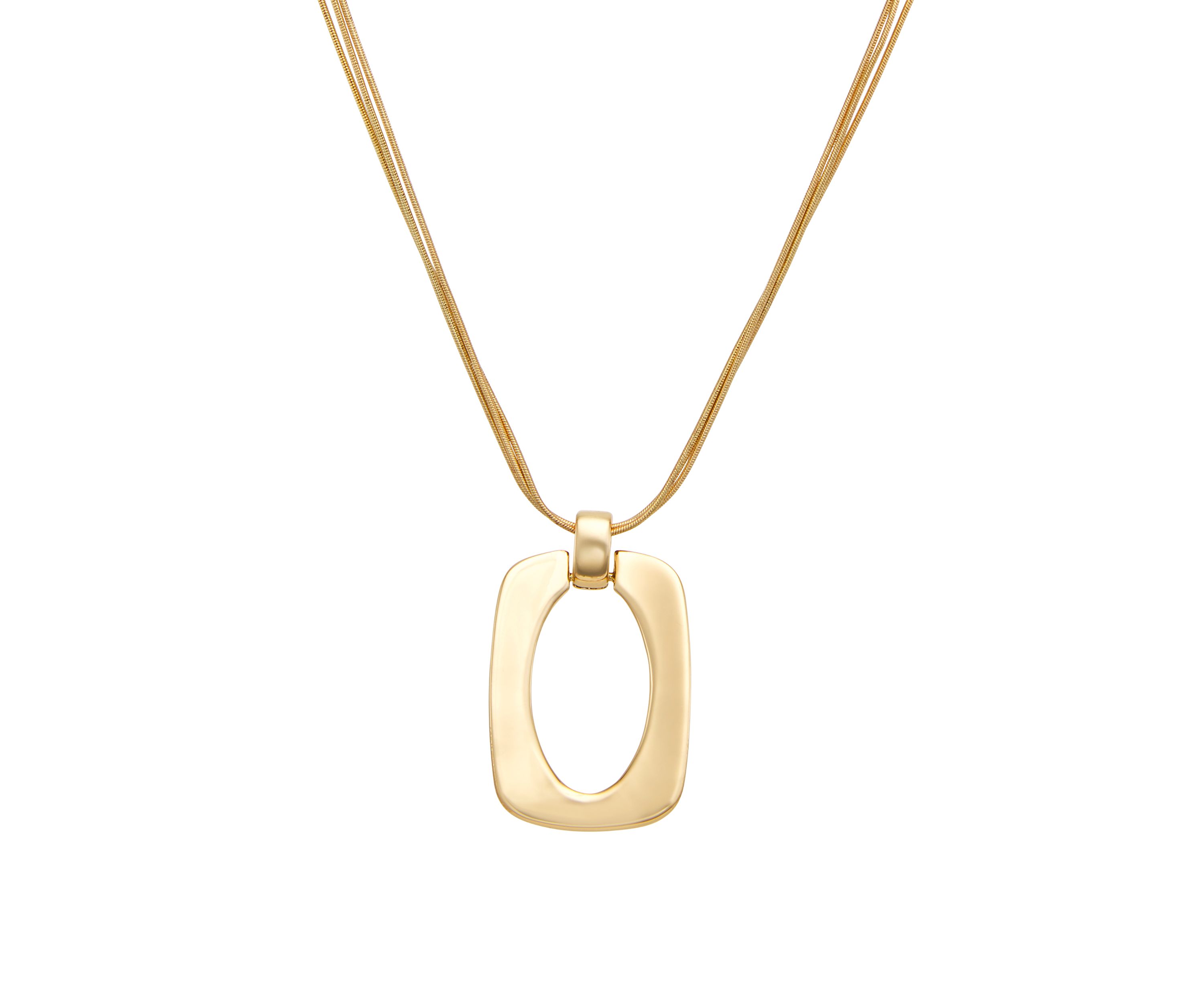 Gold Tone 16 Pendant Necklace