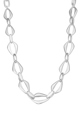 Silver Tone 16'' Collar Necklace