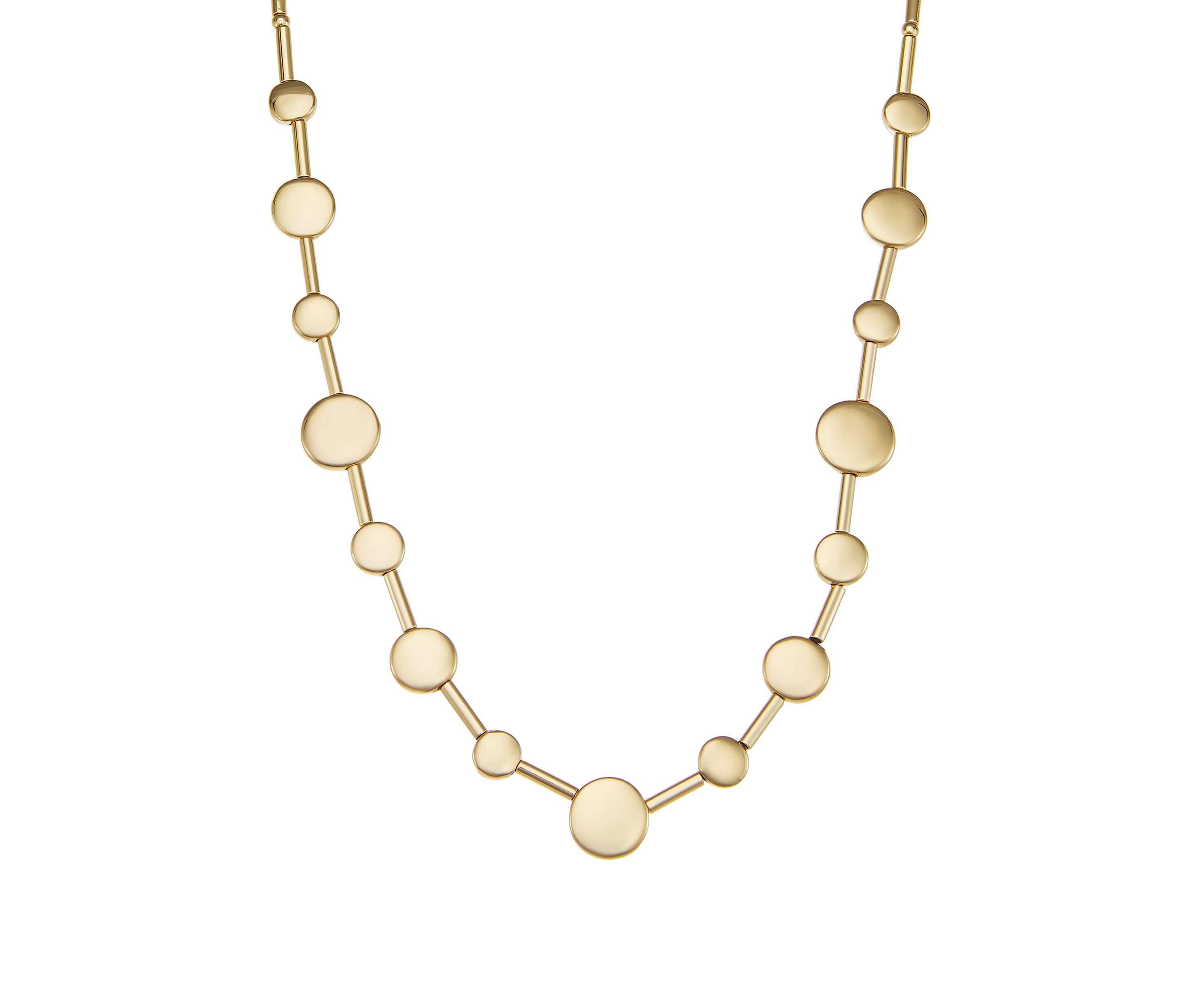 Gold Tone Droplets Collar Necklace
