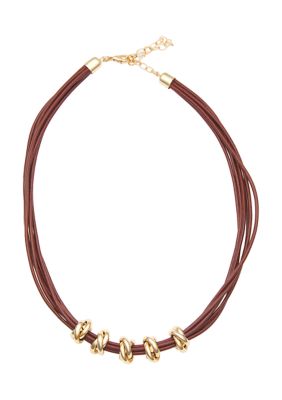 Napier Gold Tone 16 Pendant Necklace