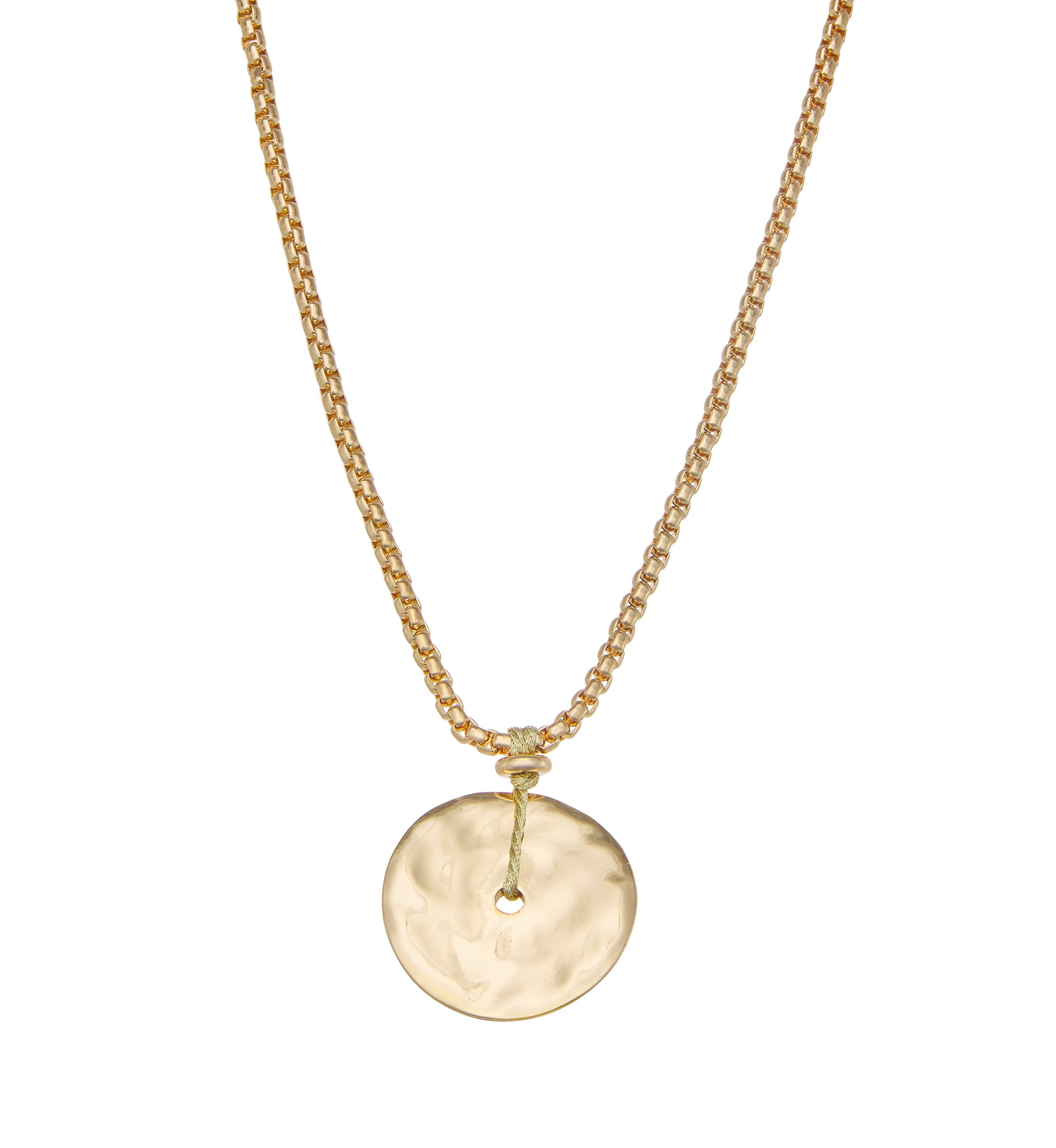 Gold Tone Glitzy Pendant Necklace