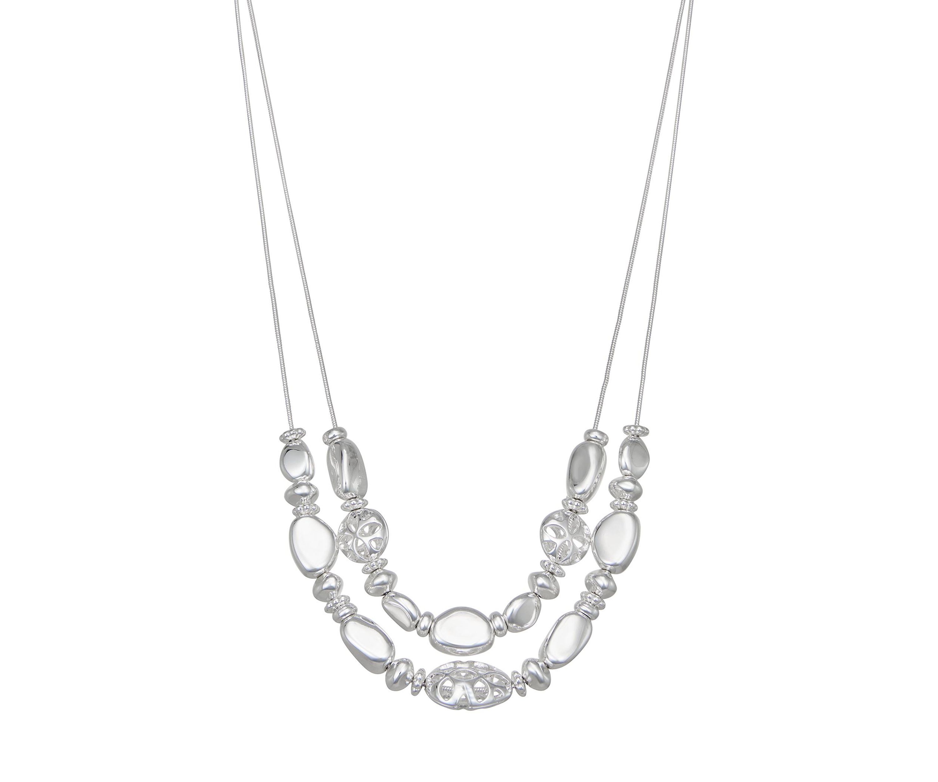Silver Style Multi Row Necklace