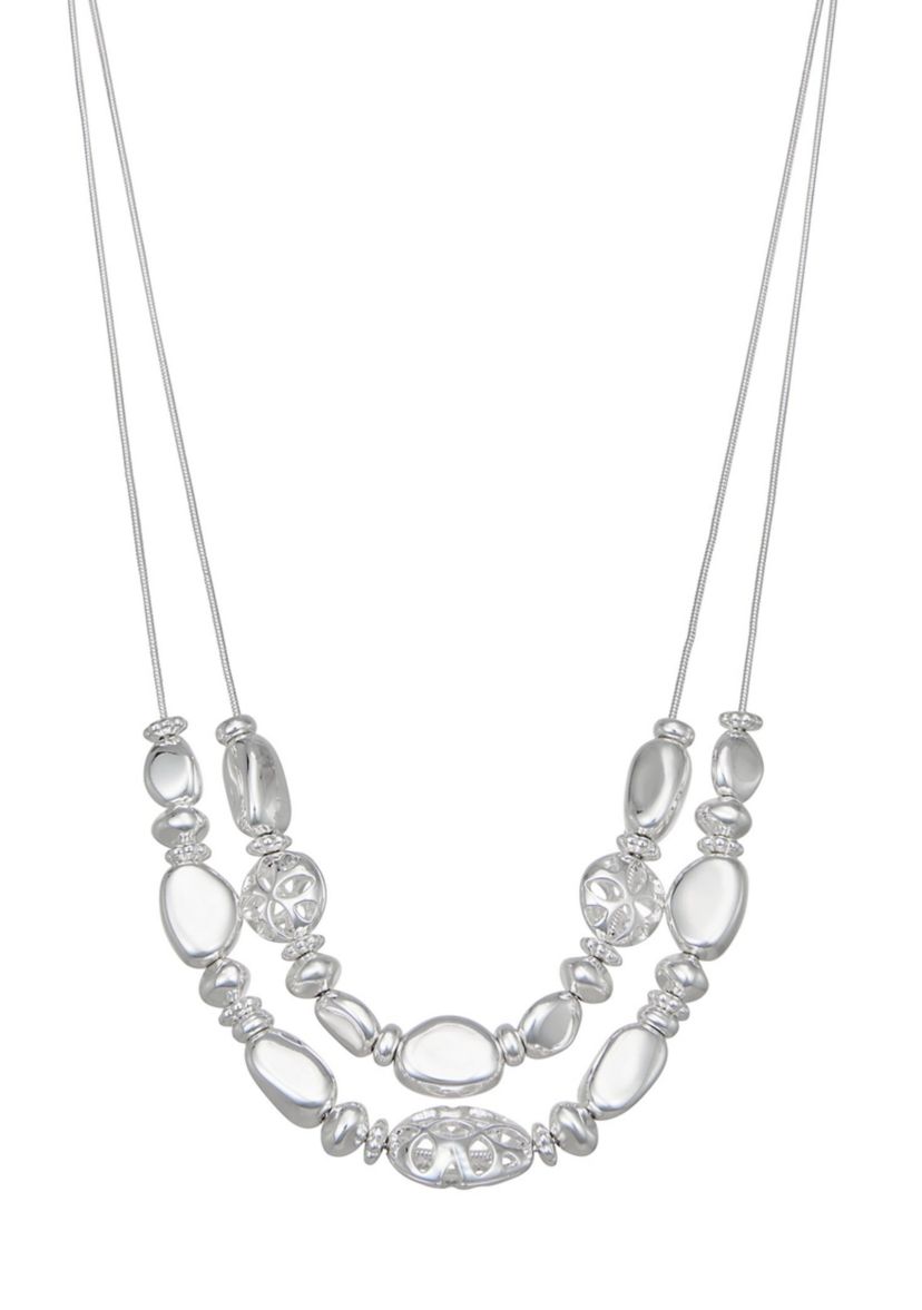 Silver Style Multi Row Necklace