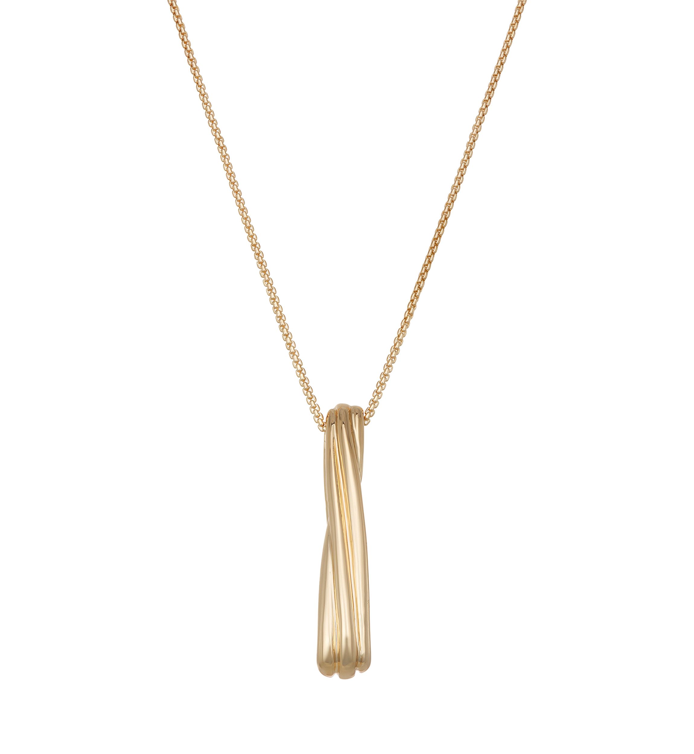 Gold Tone  Rings Pendant Necklace