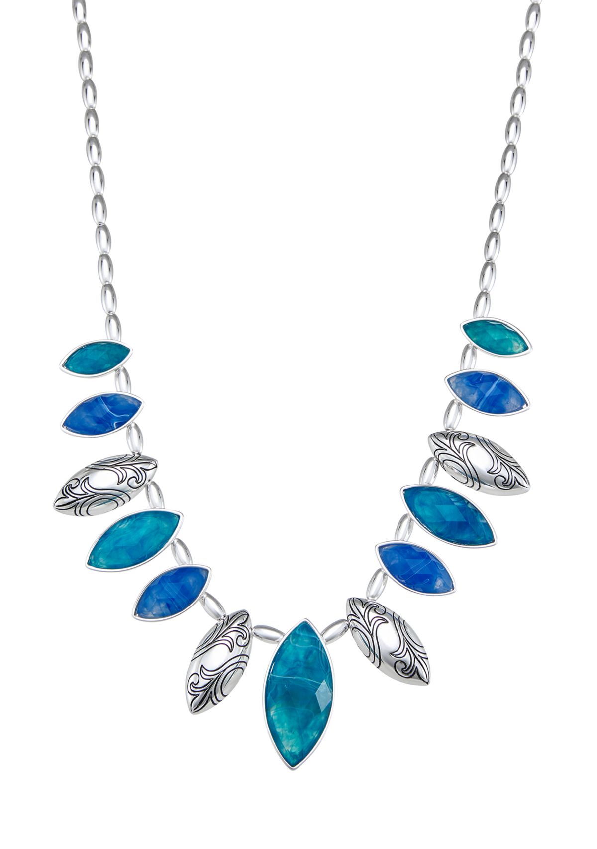 Blue Crystal Collar Necklace