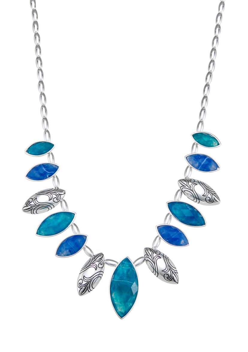 Blue Crystal Collar Necklace