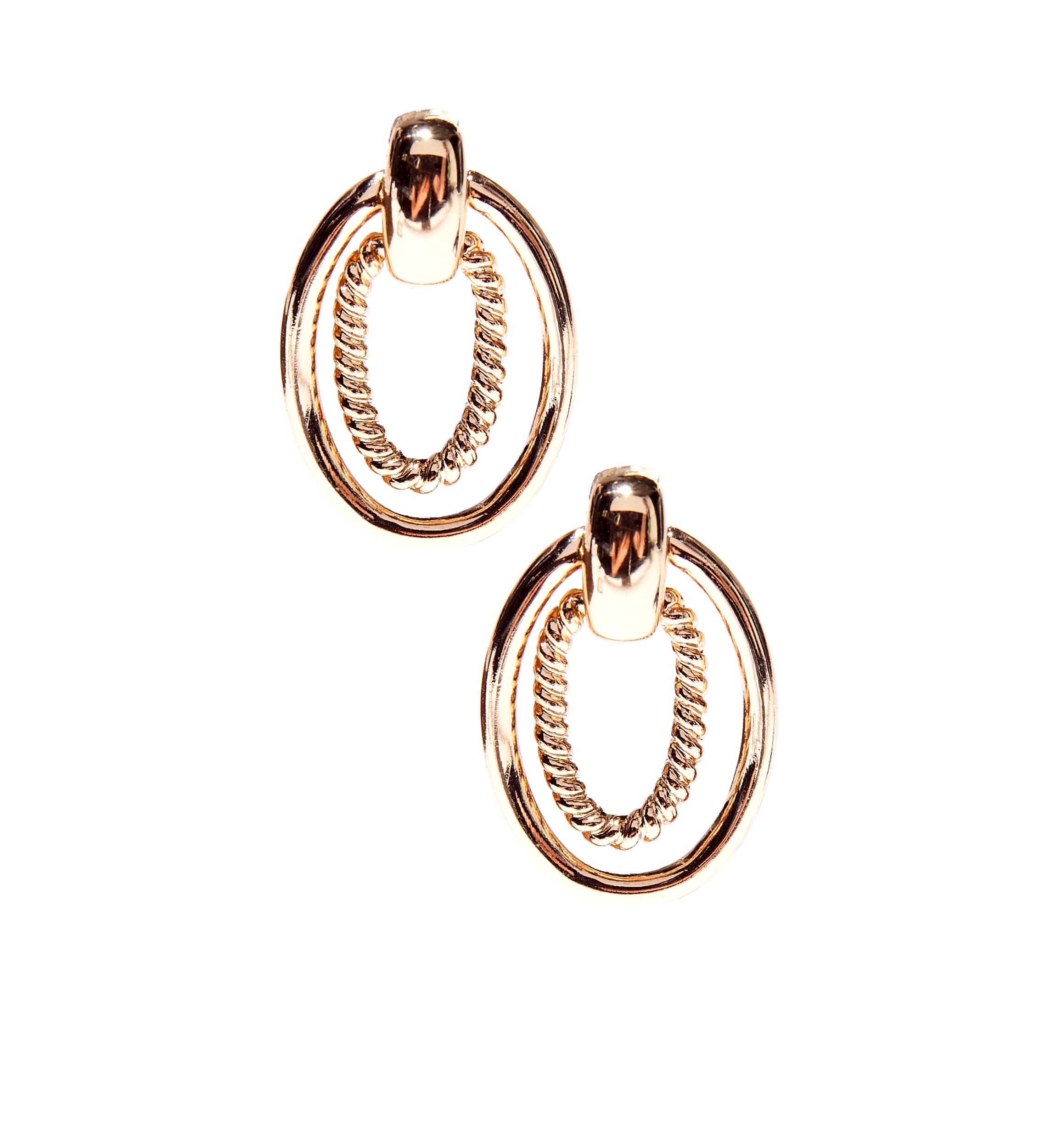 Door Knocker Clip Earrings