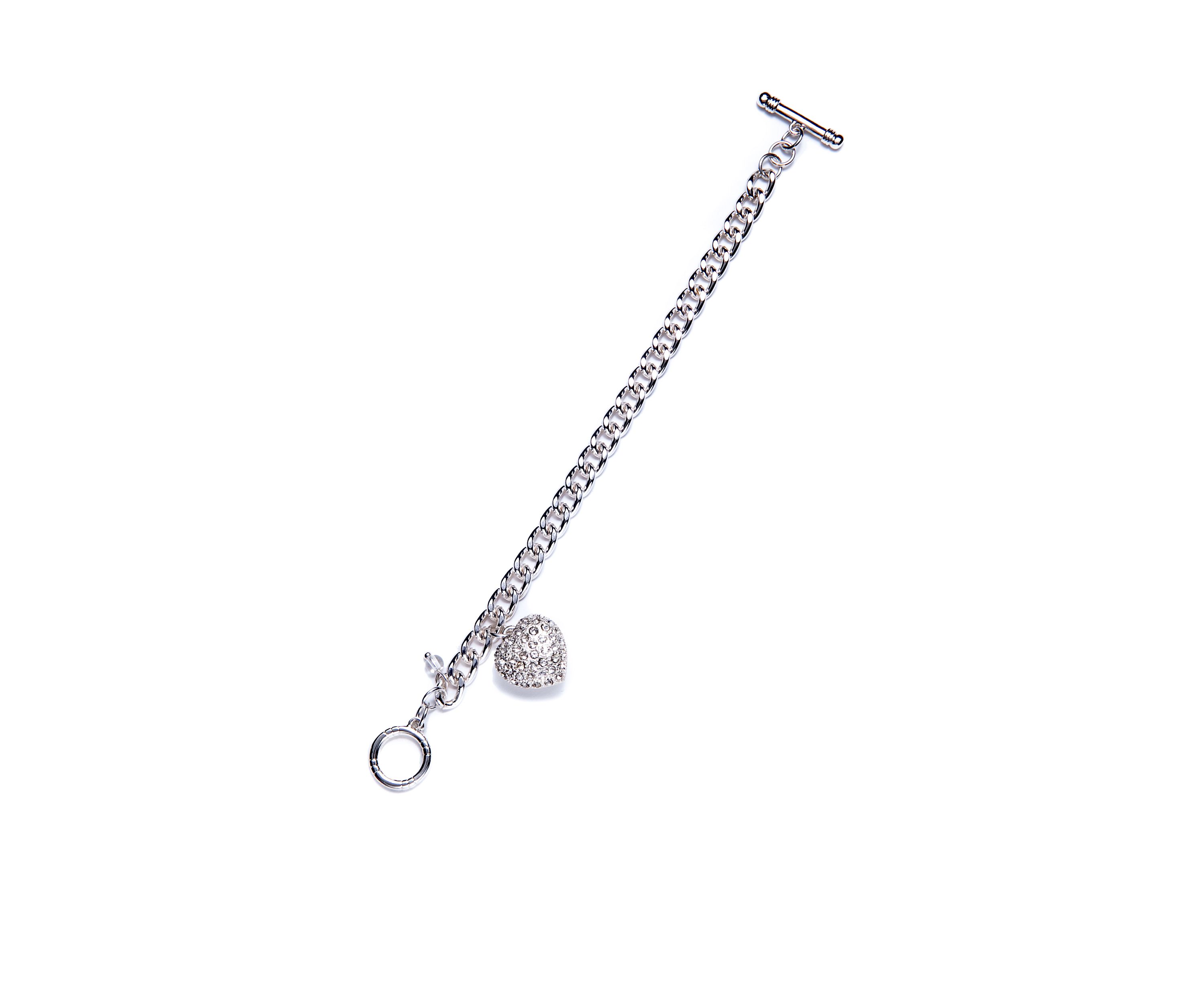 Boxed Heart Charm Bracelet