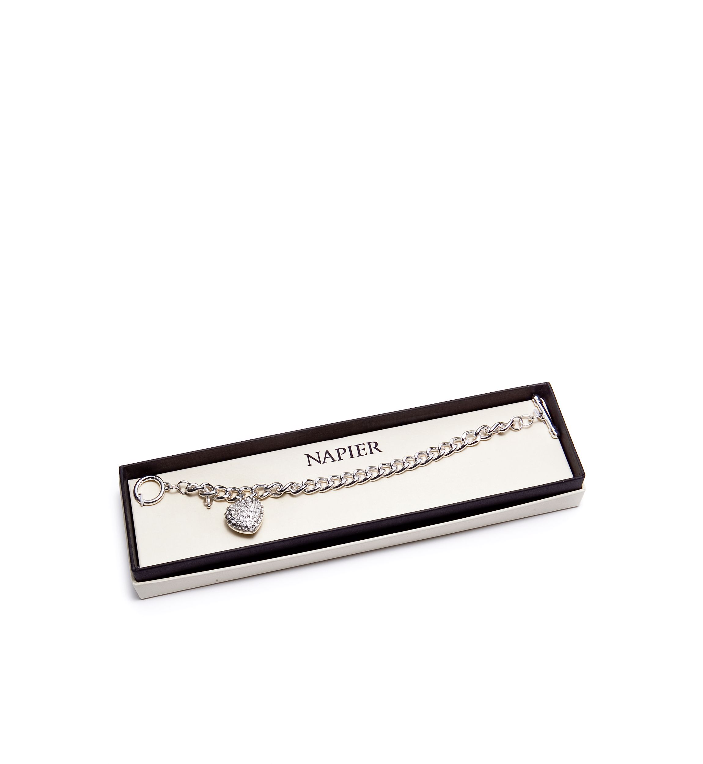 Boxed Heart Charm Bracelet
