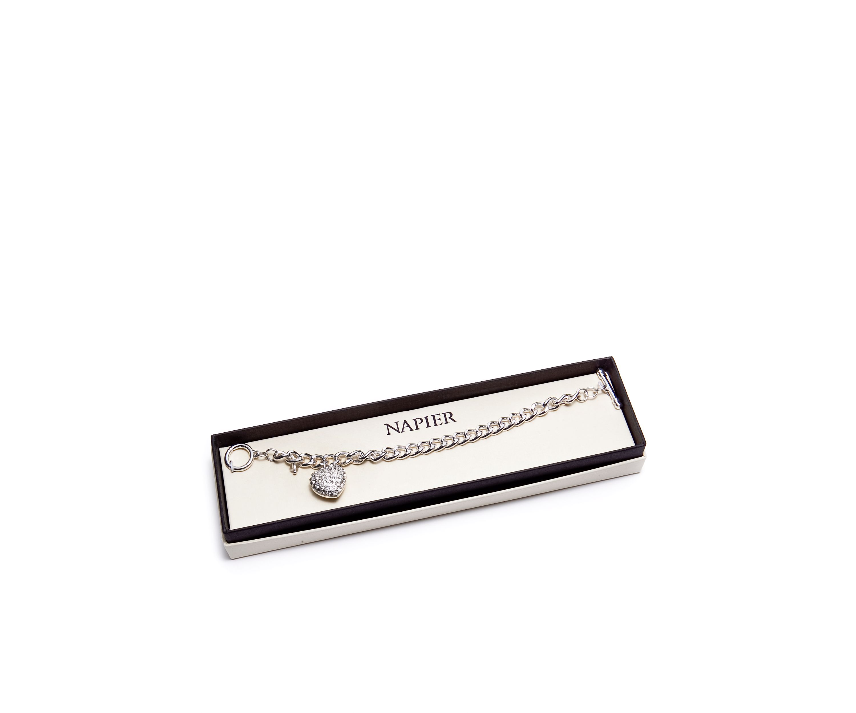 Boxed Heart Charm Bracelet