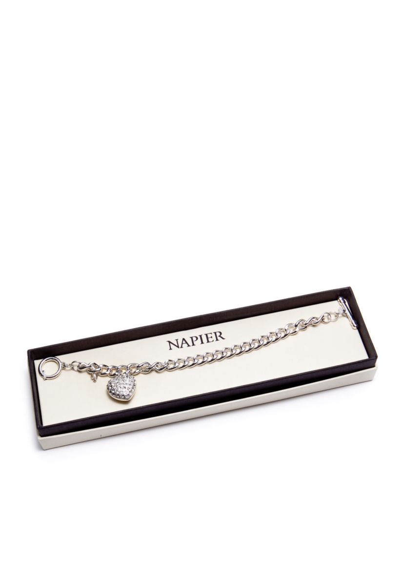 Boxed Heart Charm Bracelet