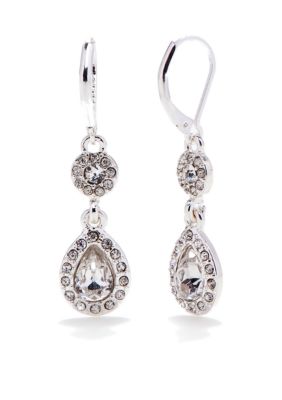 Napier Antiqued Silver Tone Small Drop Earrings | belk