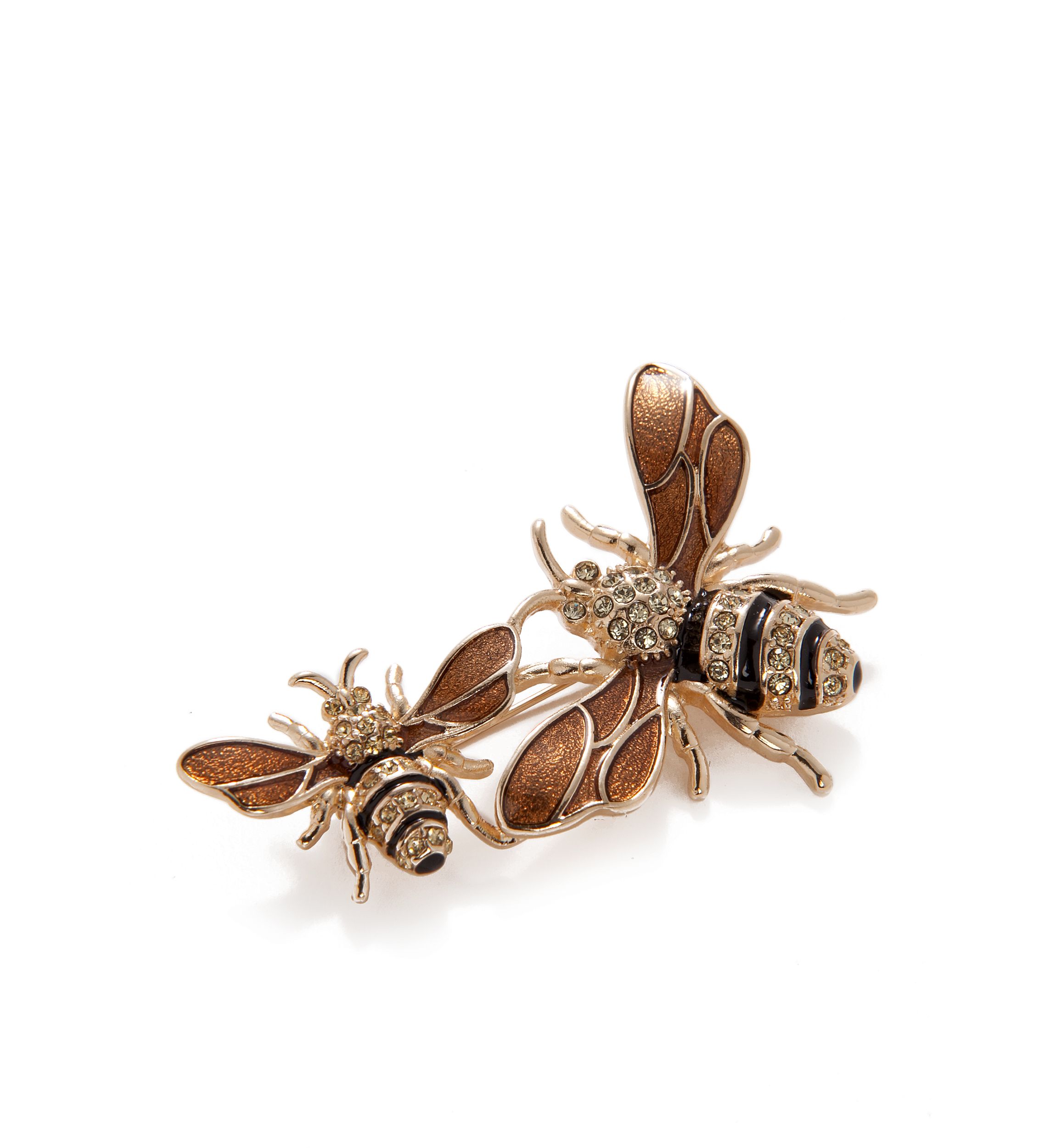 Boxed Gold Tone Bees Pin