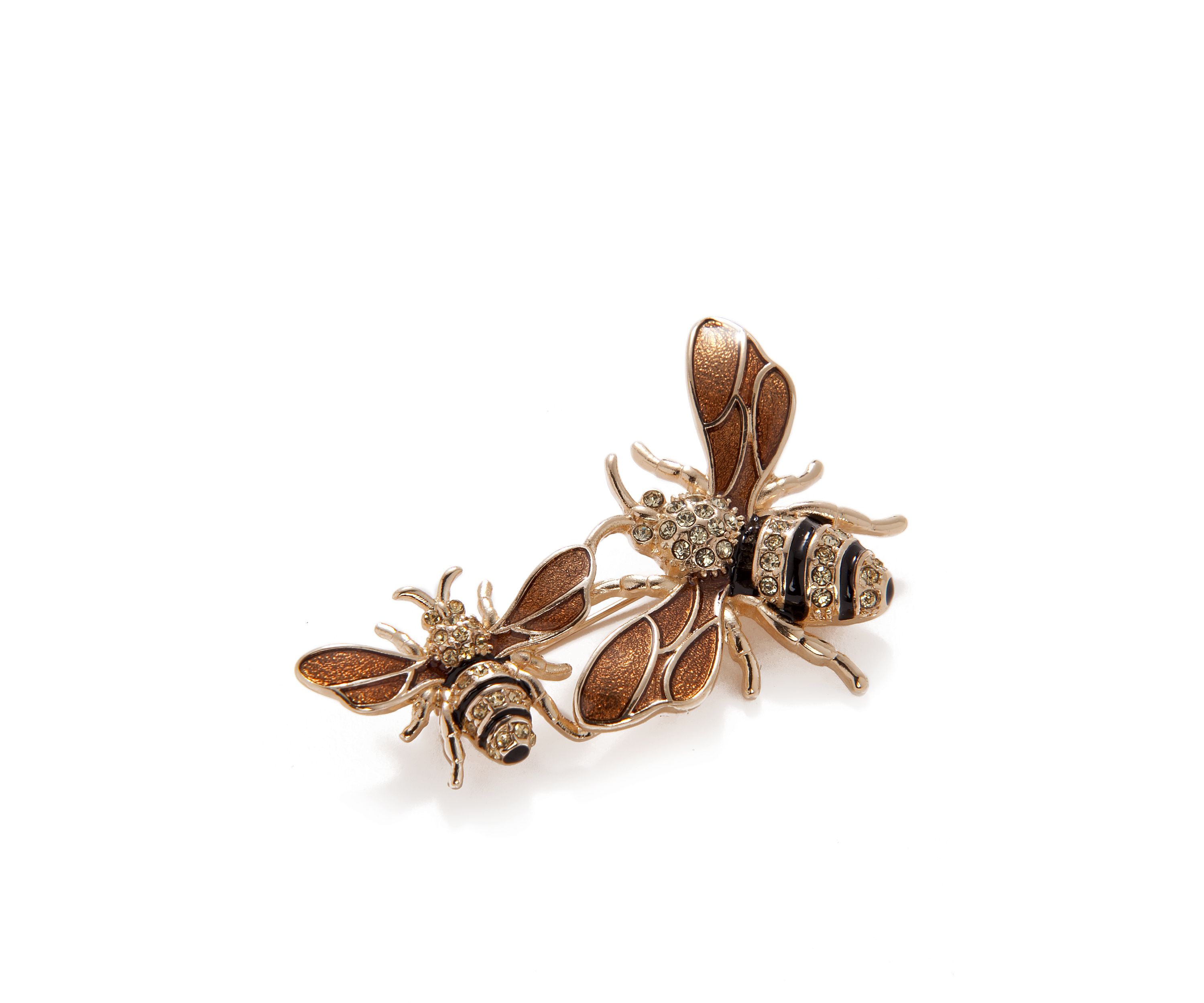 Boxed Gold Tone Bees Pin