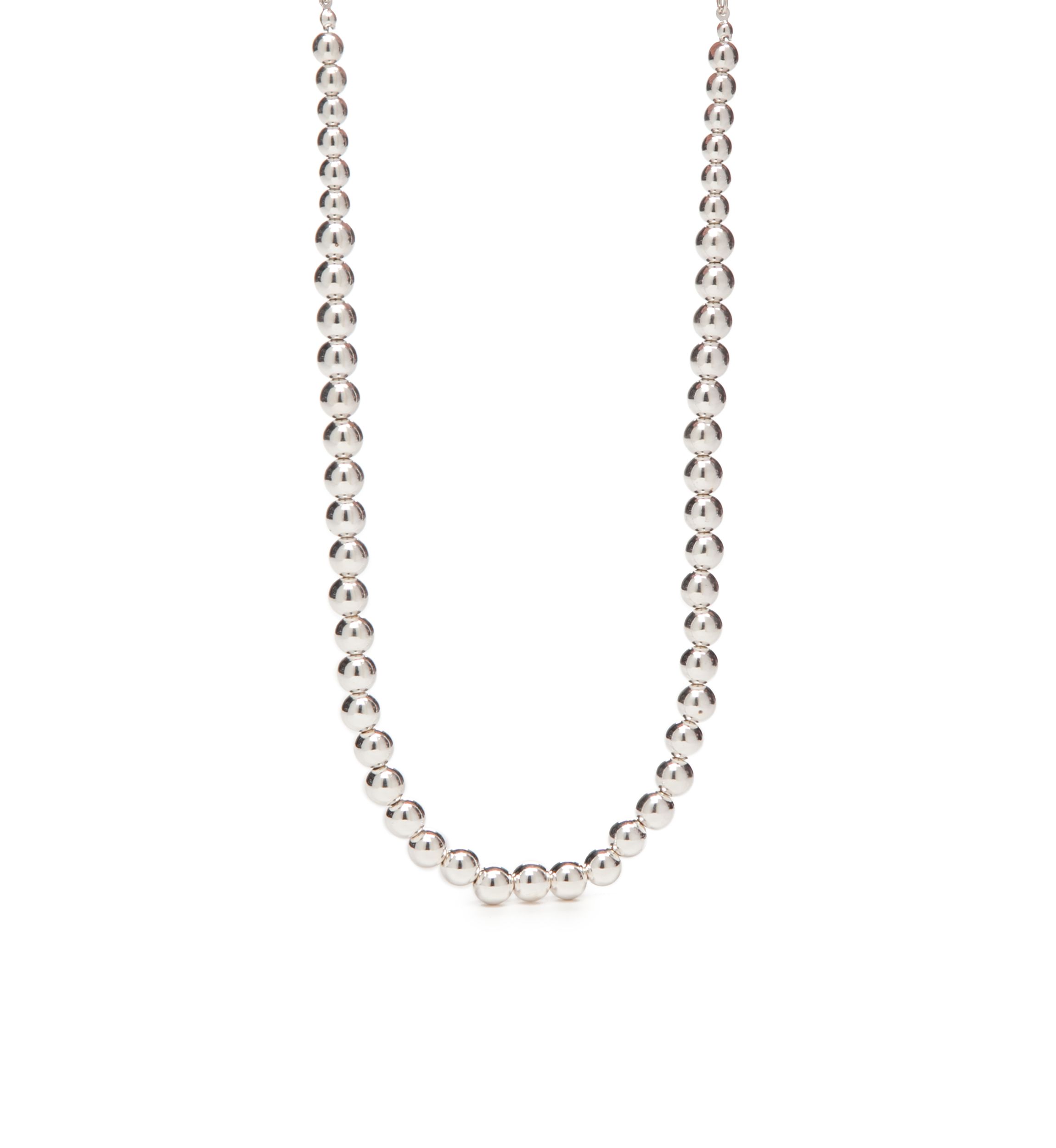 Silver-Tone Beaded Collar Necklace
