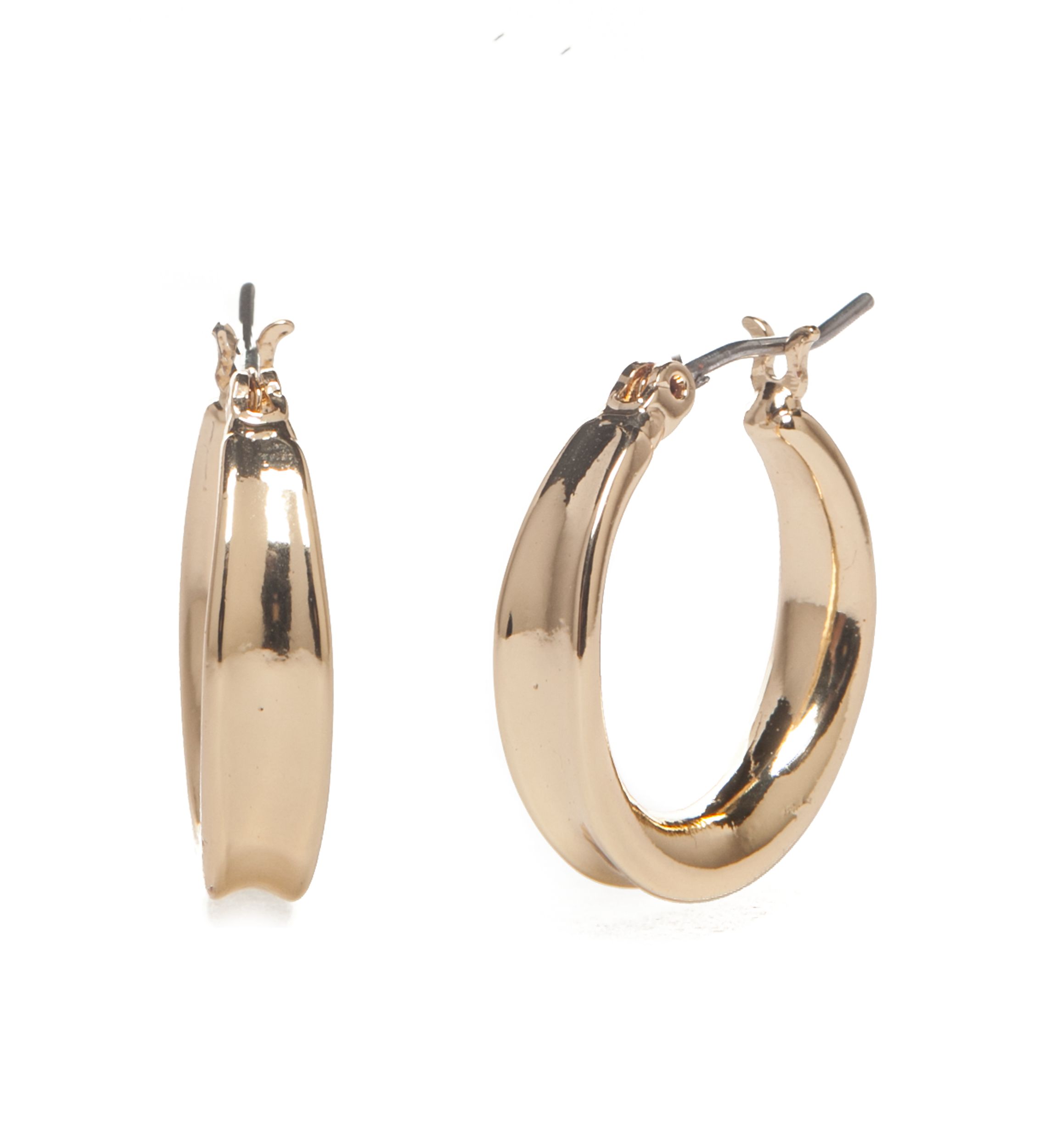 Gold Tone Oscar Hoop Earrings