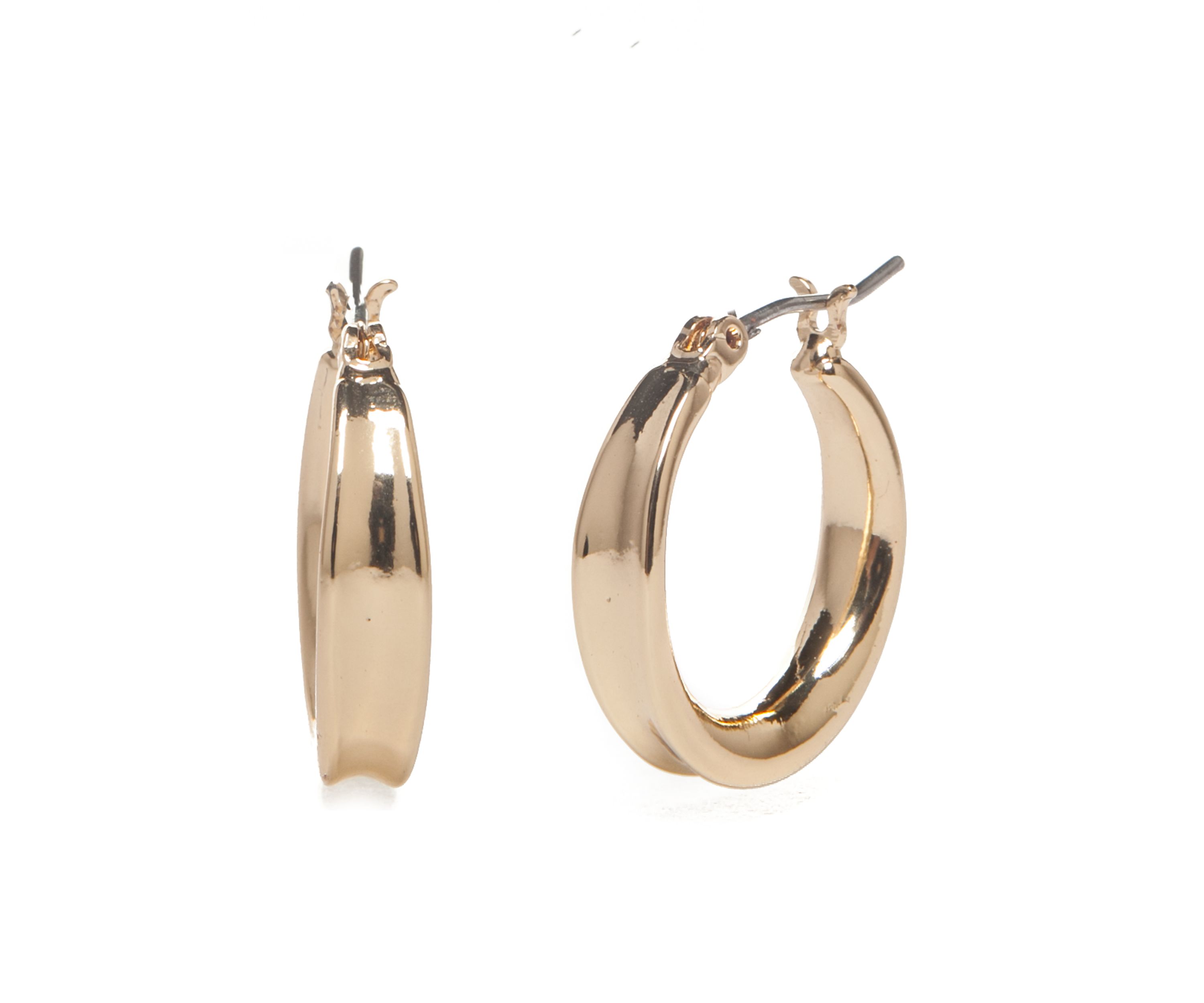 Gold Tone Oscar Hoop Earrings
