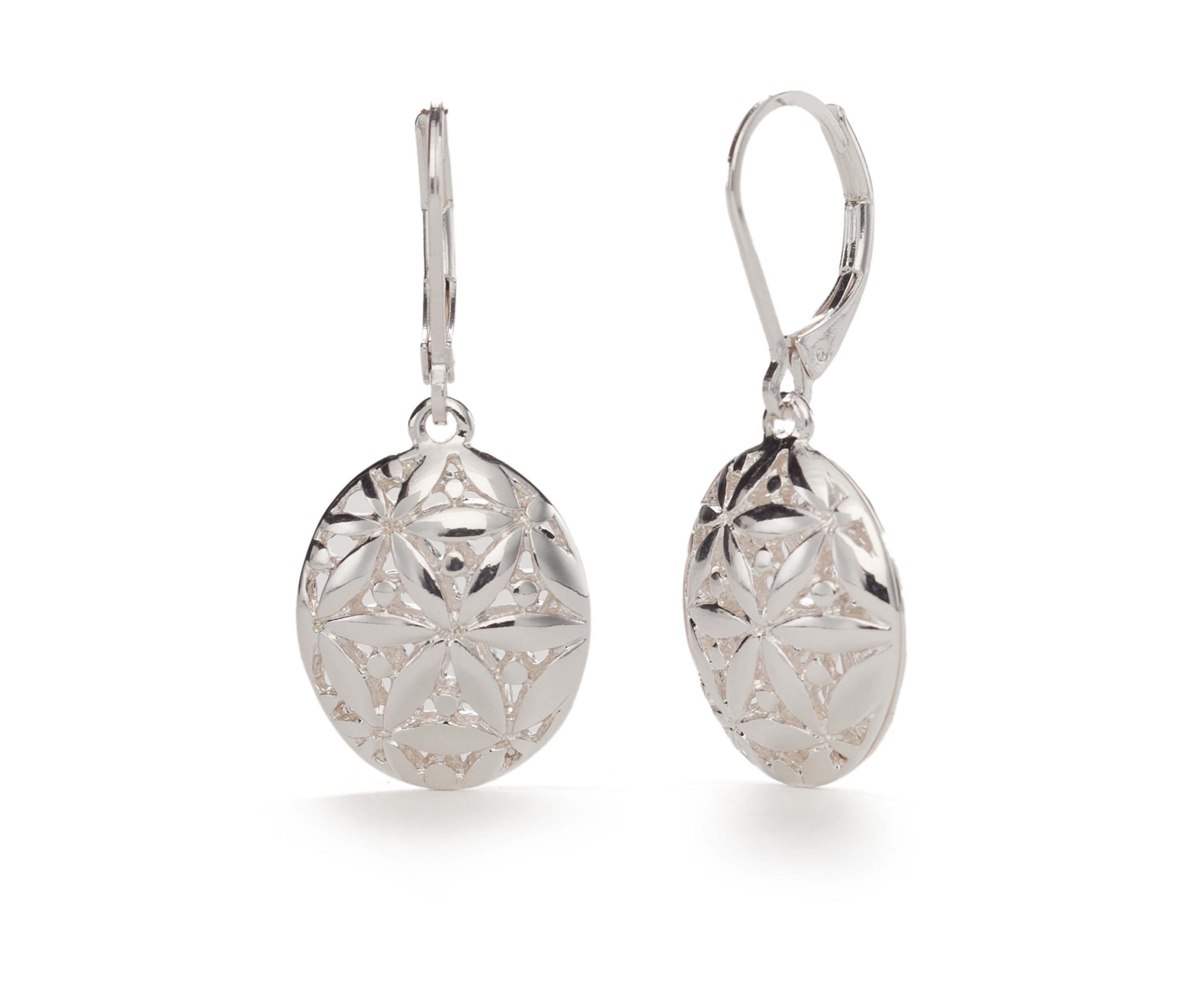 Silver-Tone Point of View Drop Earrings