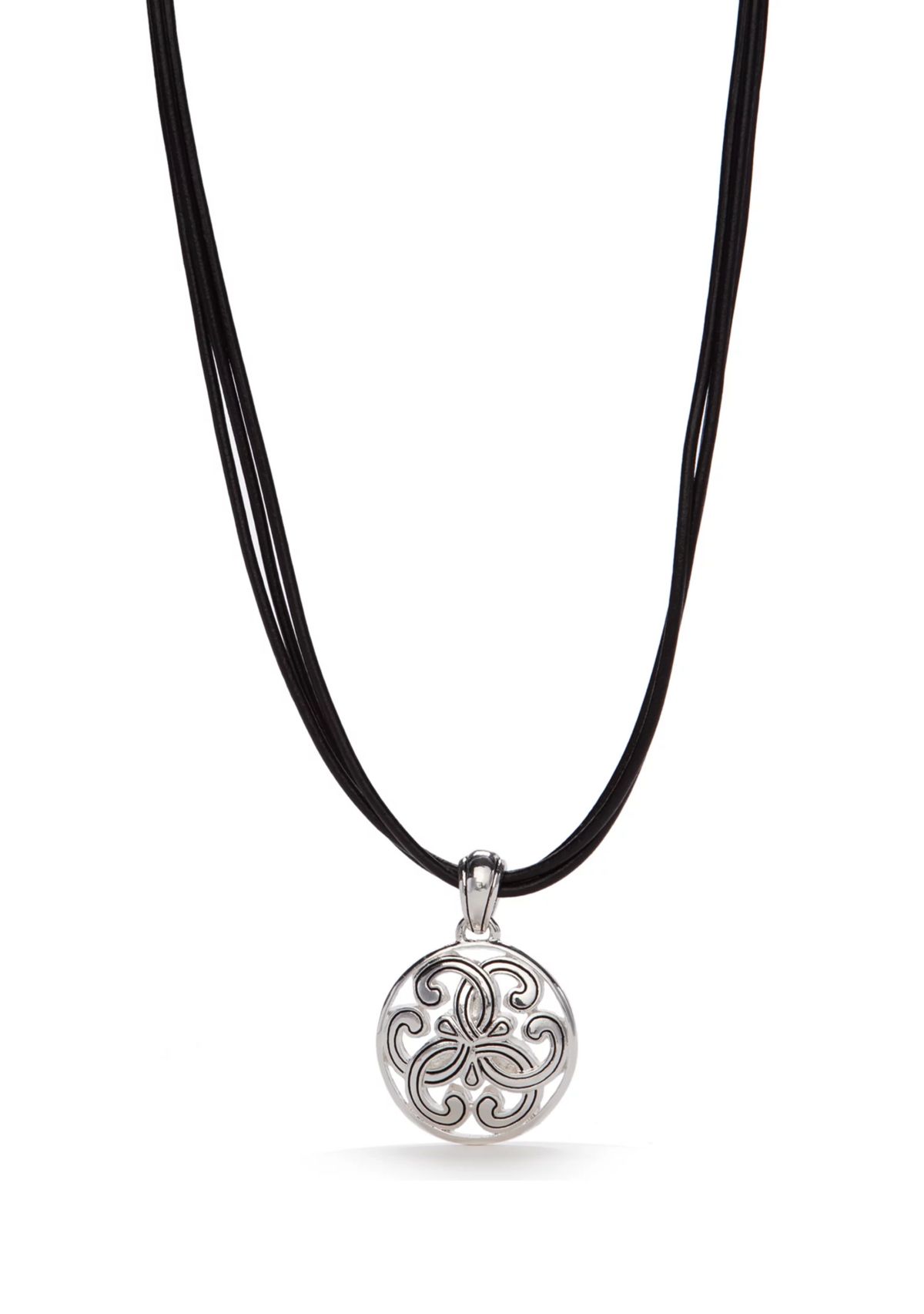 Silver Tone Pendant Necklace 