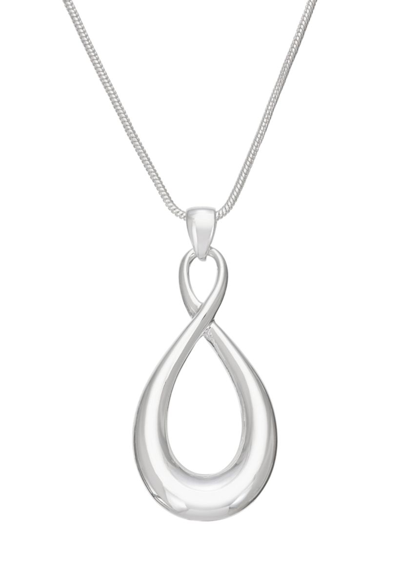 Silver Tone 24 Inch Pendant Necklace