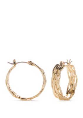 Napier Small Thick Hoop Earrings