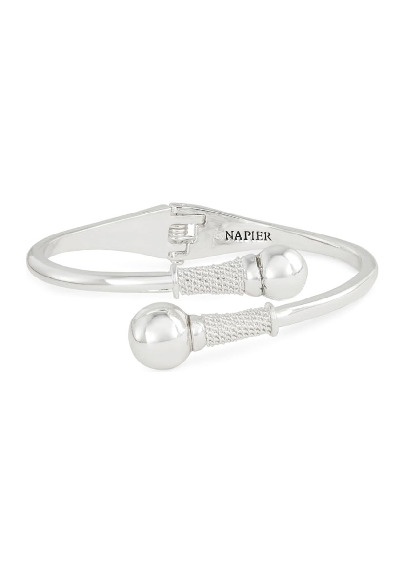 Silver Tone Hinge Bracelet