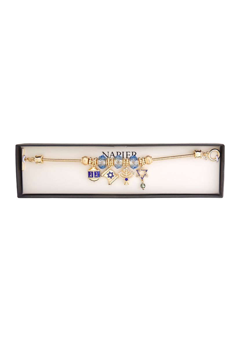 Gold Tone Hannukah Boxed Bracelet