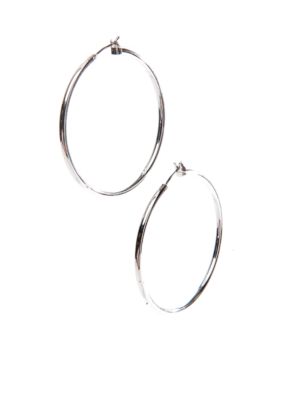 Silver-Tone Hoop Earrings