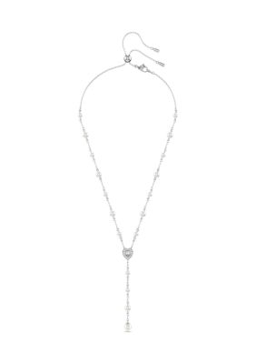 SWAROVSKI Capsule Crystal Heart Pearl Y-Necklace