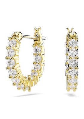 SWAROVSKI Matrix Vittore Huggie Earrings, Gold