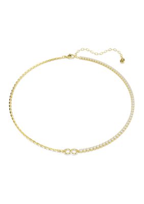 SWAROVSKI Matrix Gold Over Silver S Necklace