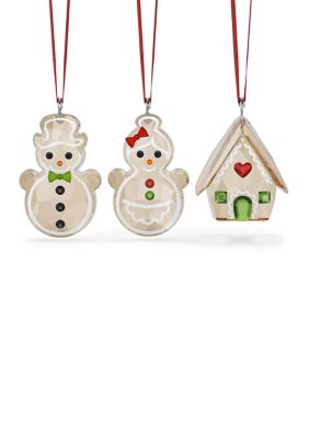 SWAROVSKI Holiday Cheers Gingerbread Ornament Set
