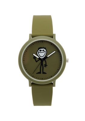 Life is Good® by Speidel 40mm Silicone Strap Watch, Green