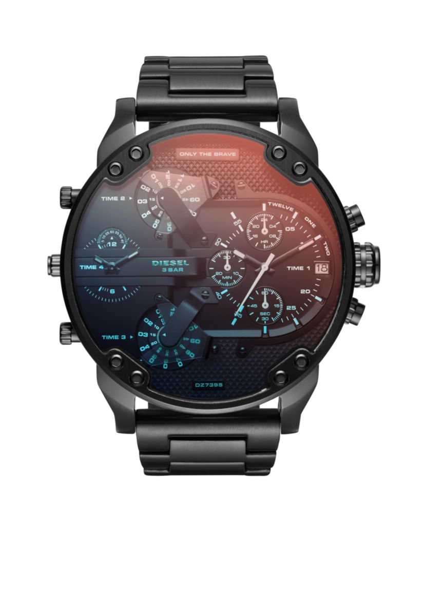 Diesel Mens Mr. Daddy 2.0 Chronograph Black Stainless Steel Watch