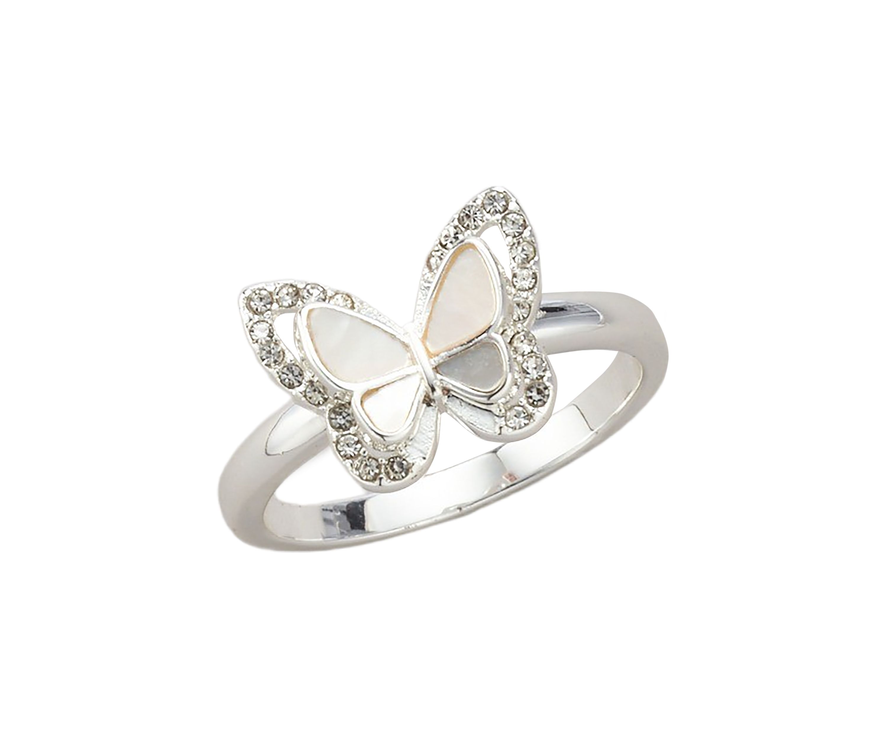 Genuine Crystal Butterfly Ring