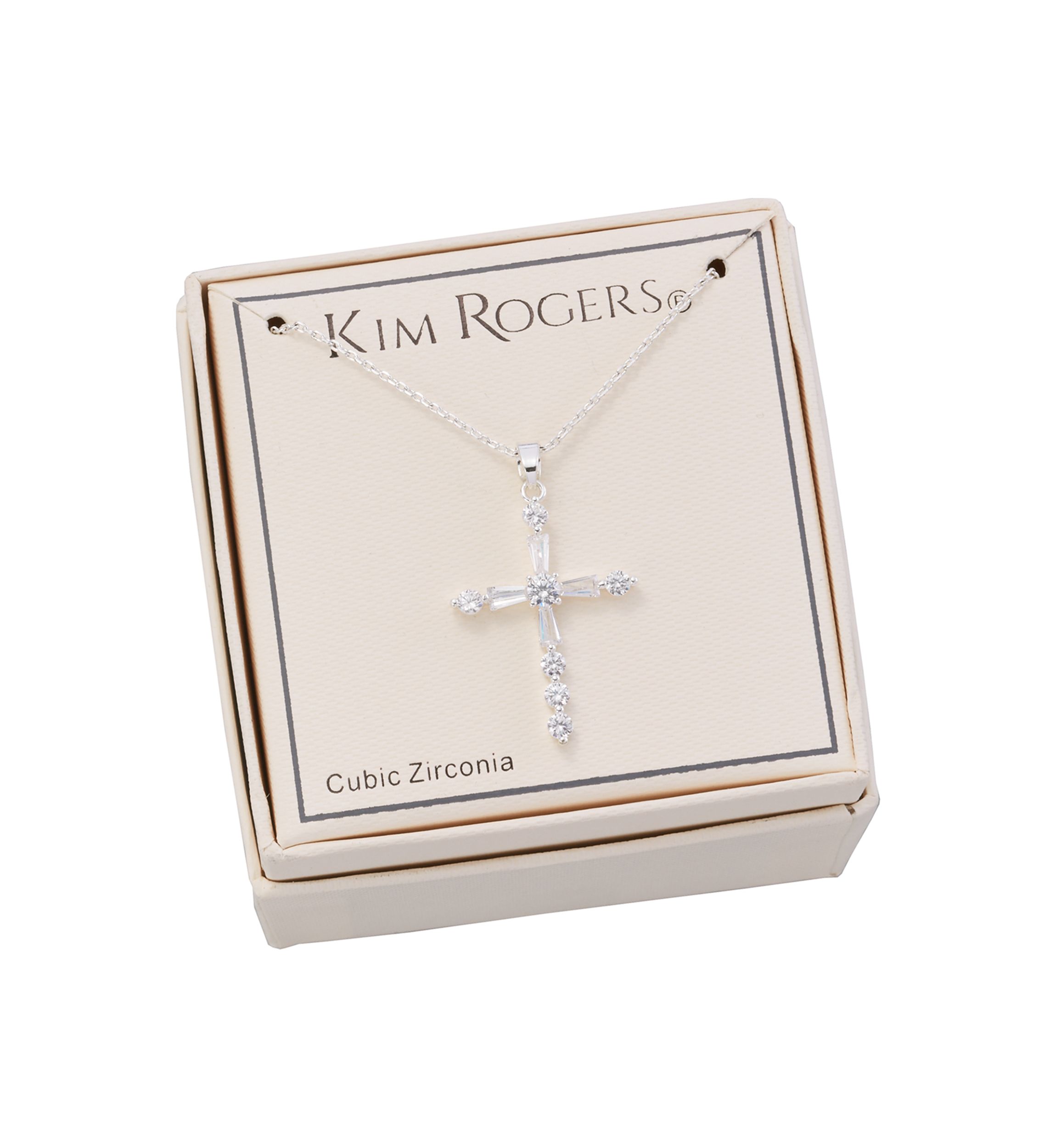Boxed Cross Pendant Necklace 