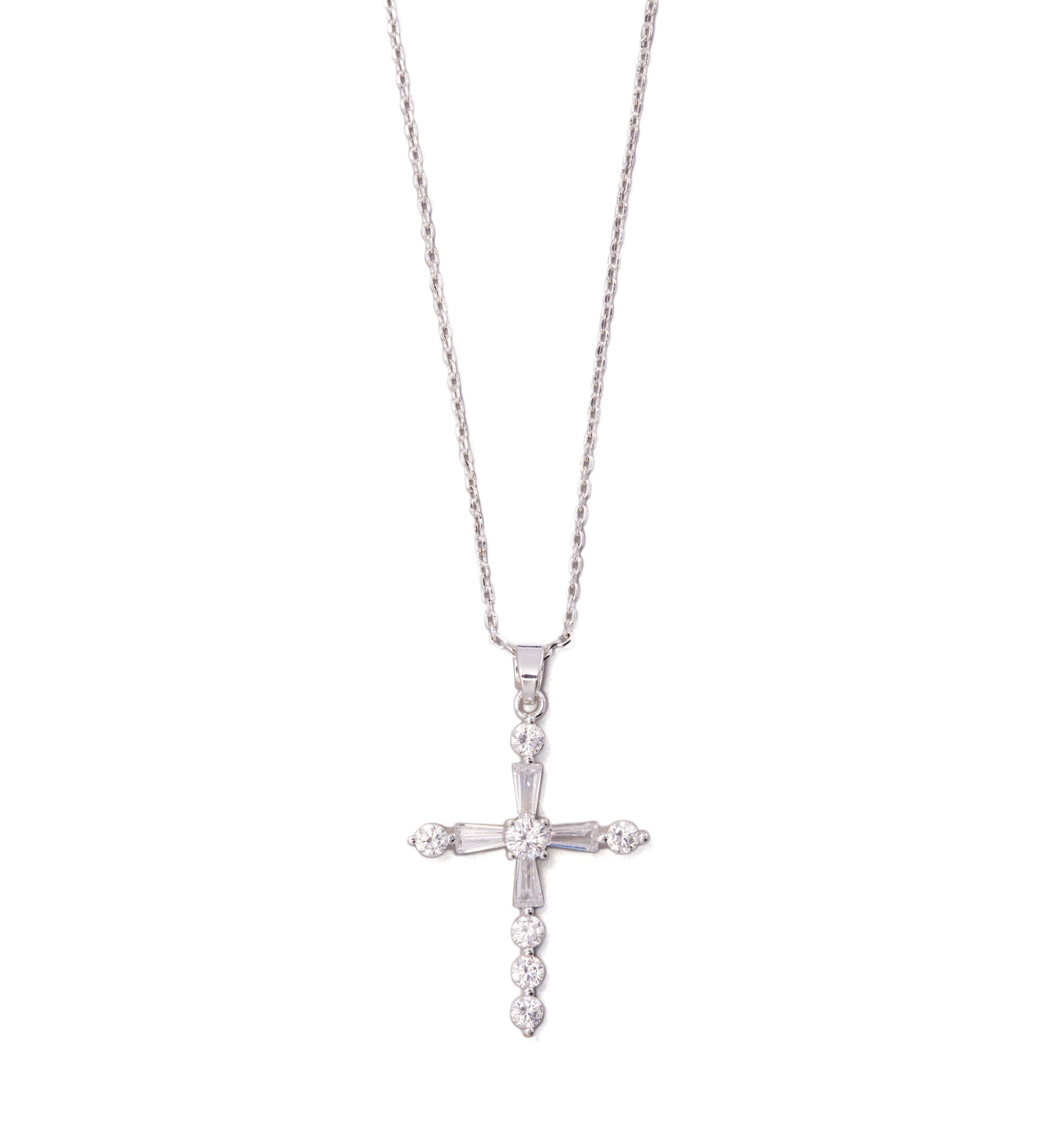Boxed Cross Pendant Necklace 