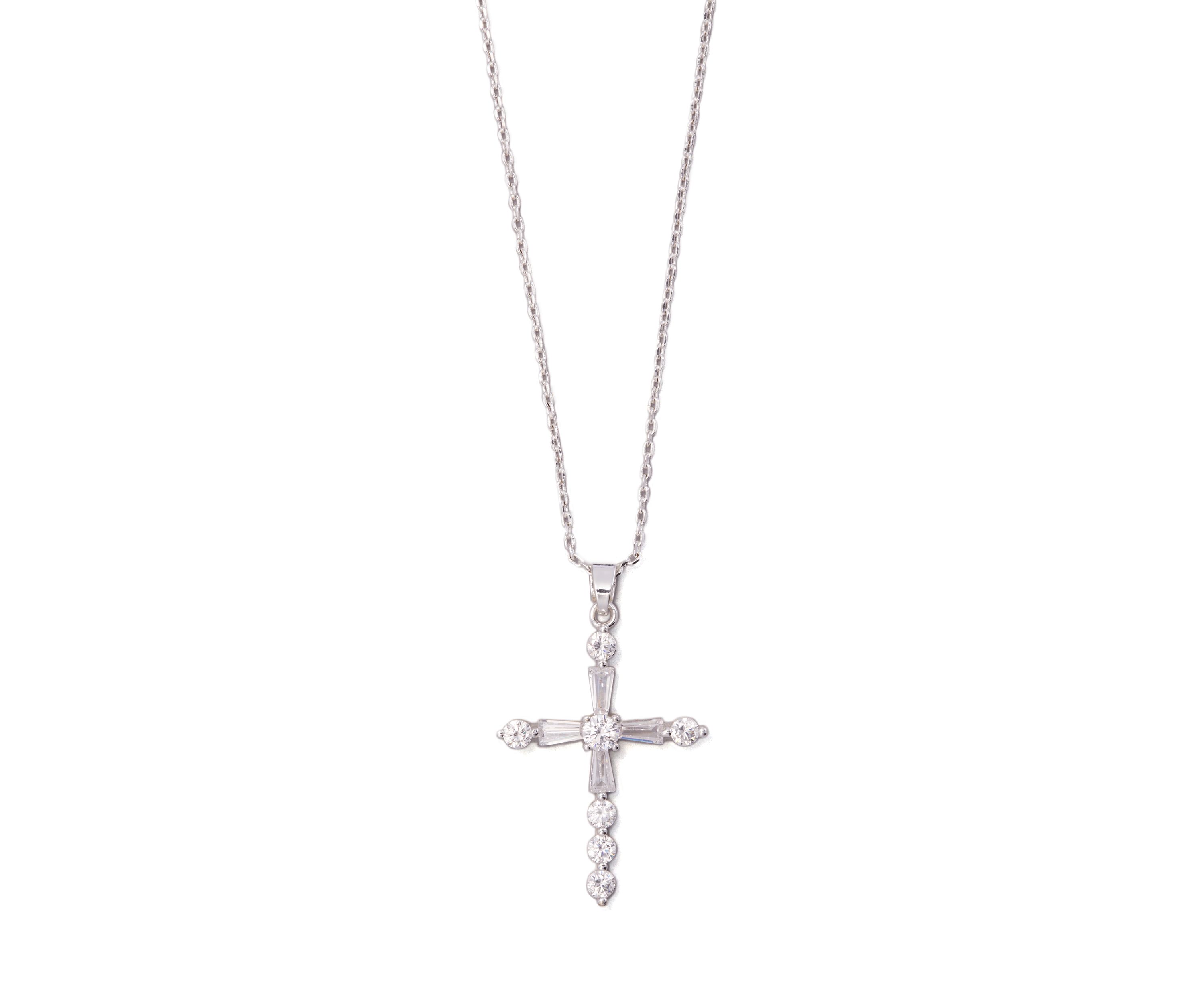 Boxed Cross Pendant Necklace 