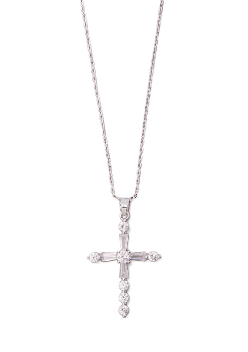 Boxed Cross Pendant Necklace 