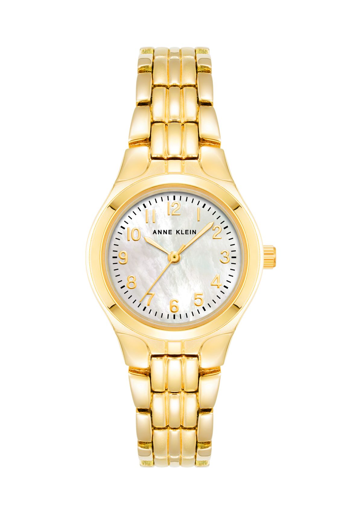 Womens Gold Tone Metal Link Bracelet Watch