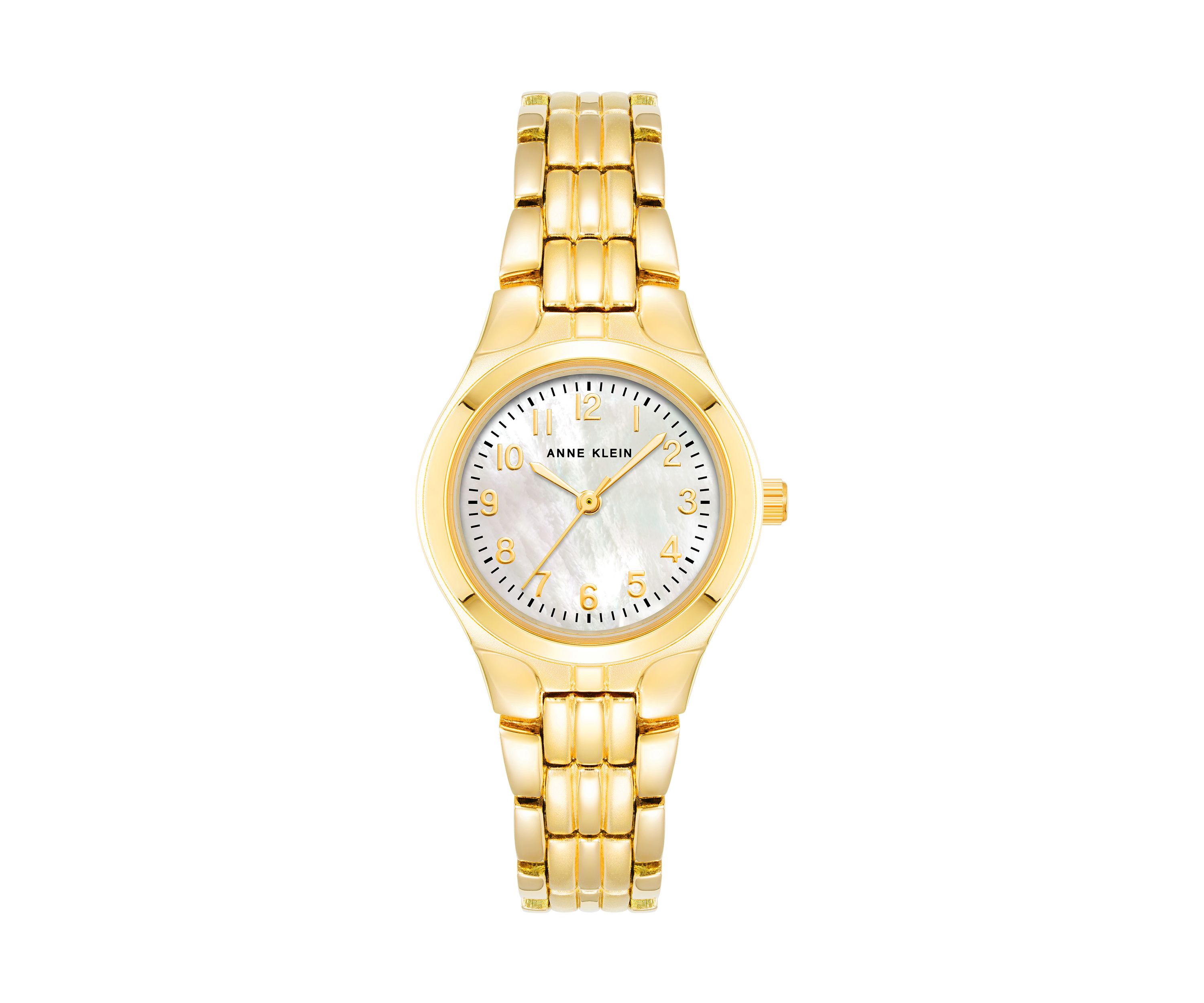 Womens Gold Tone Metal Link Bracelet Watch