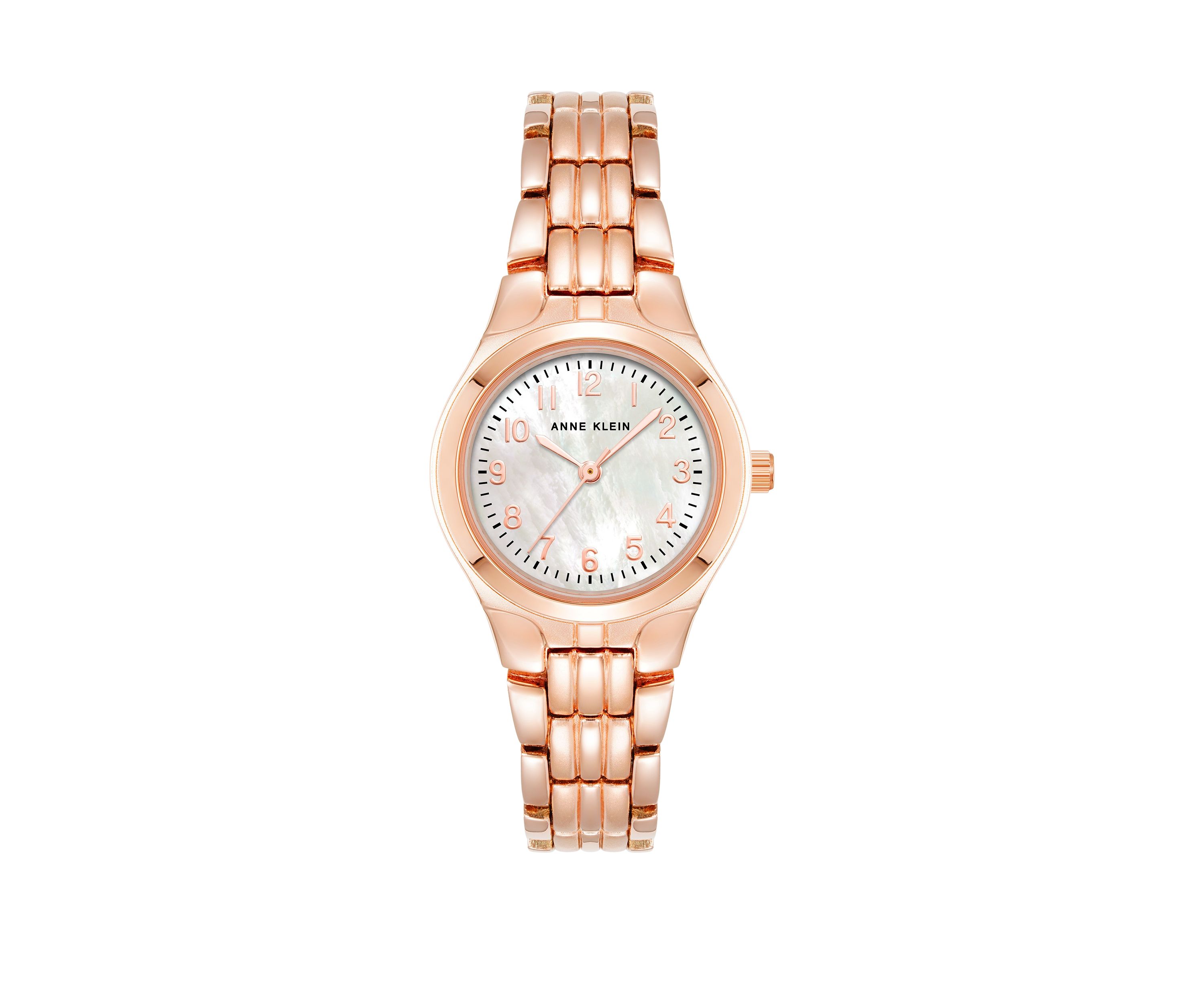 Rose Gold Tone Metal Link Bracelet Watch - 26 Millimeter