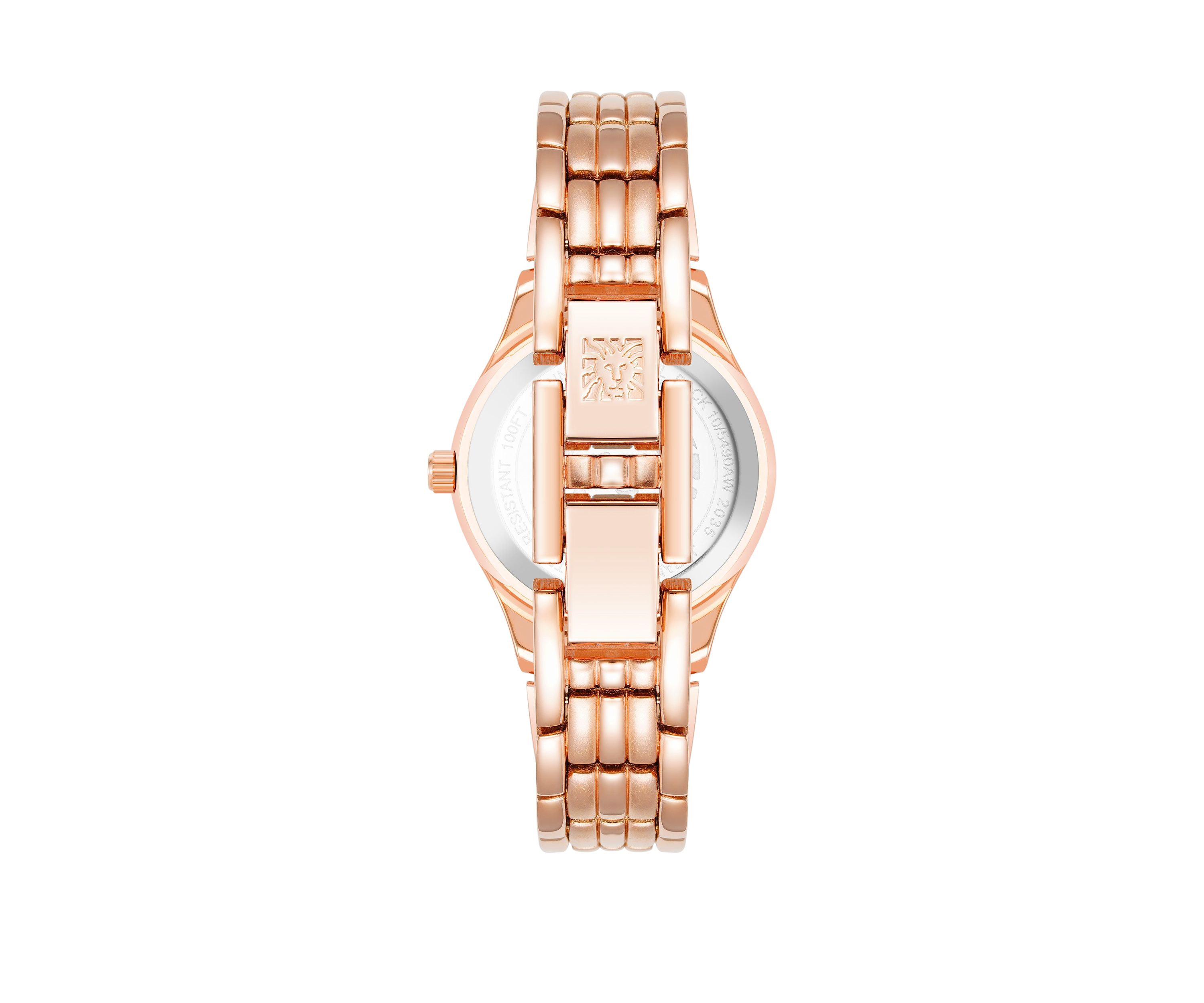 Rose Gold Tone Metal Link Bracelet Watch - 26 Millimeter