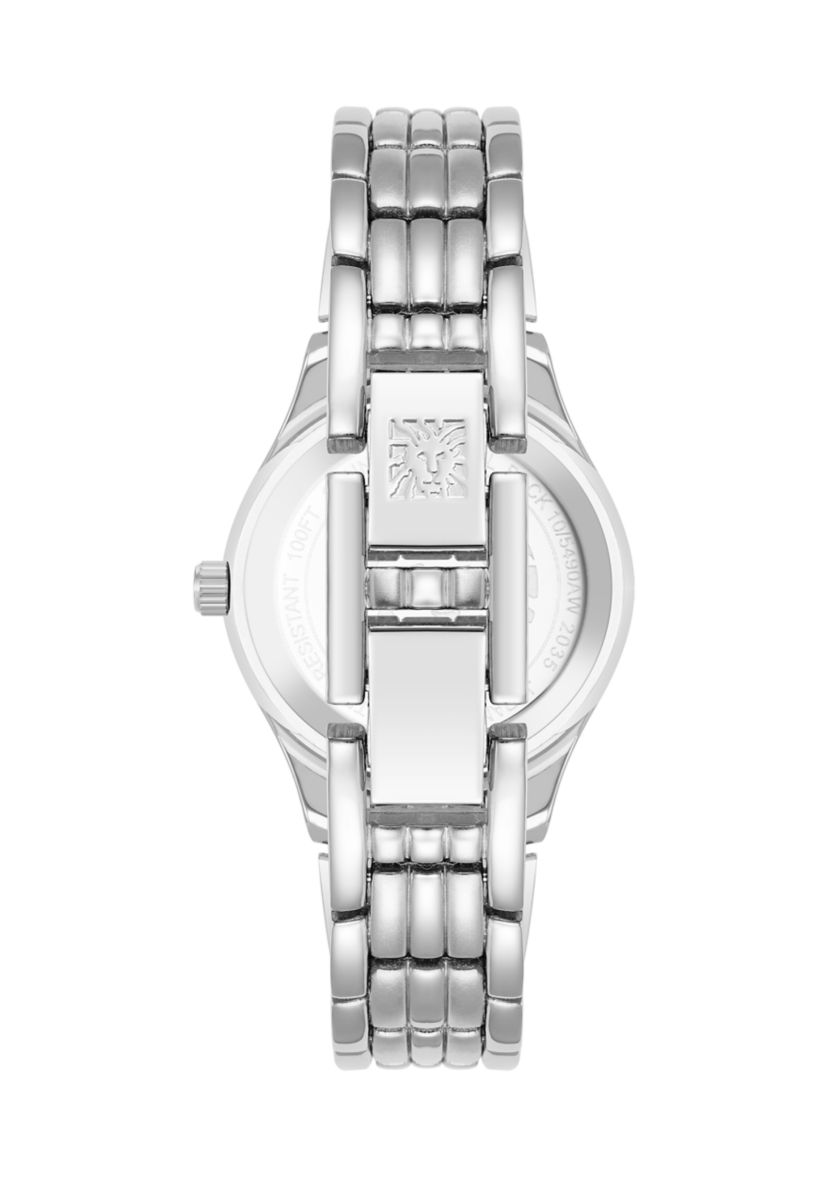 Womens 26 Millimeter Silver-Tone Alloy with White Mother of Pearl Dial Watch 