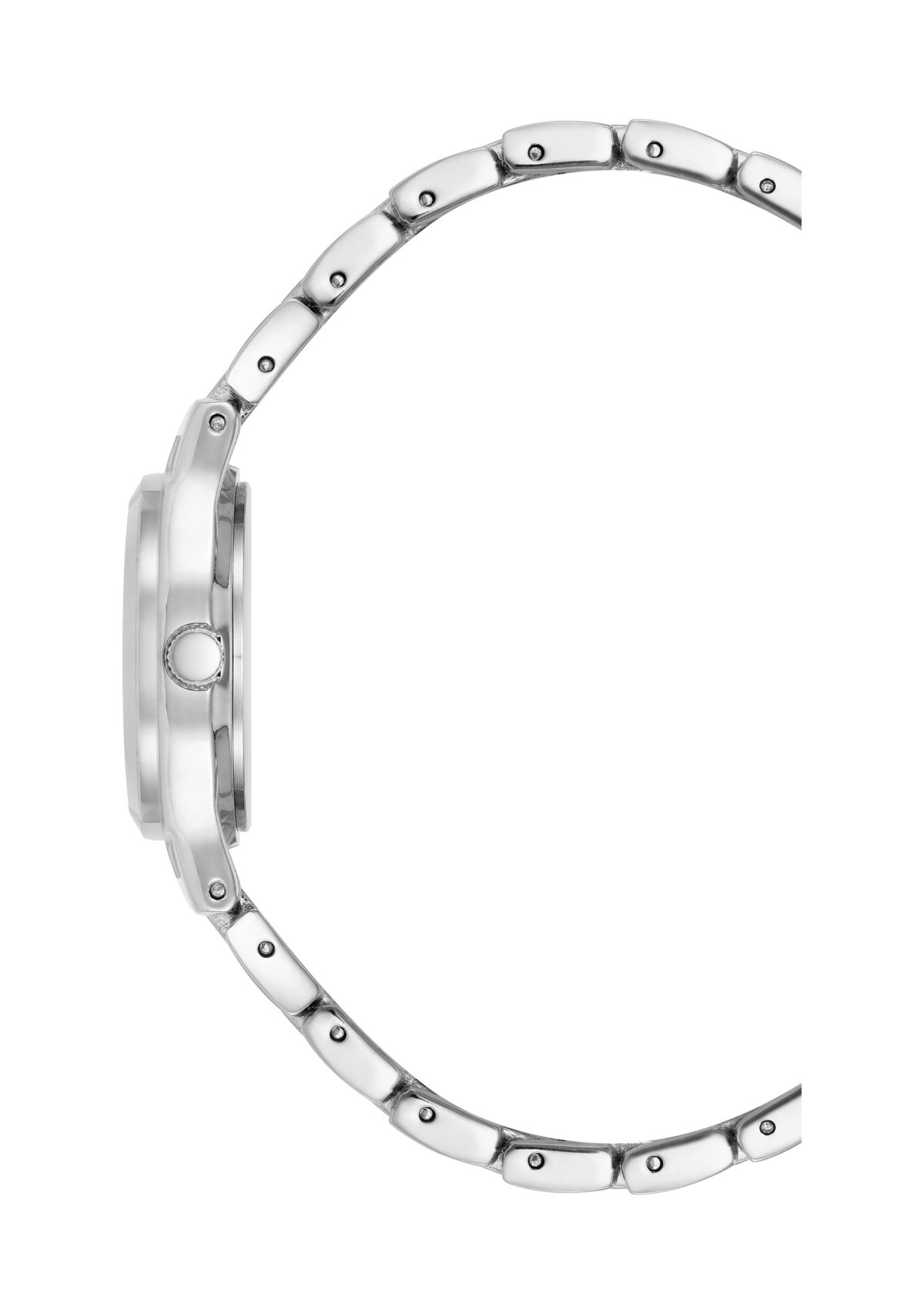 Womens 26 Millimeter Silver-Tone Alloy with White Mother of Pearl Dial Watch 