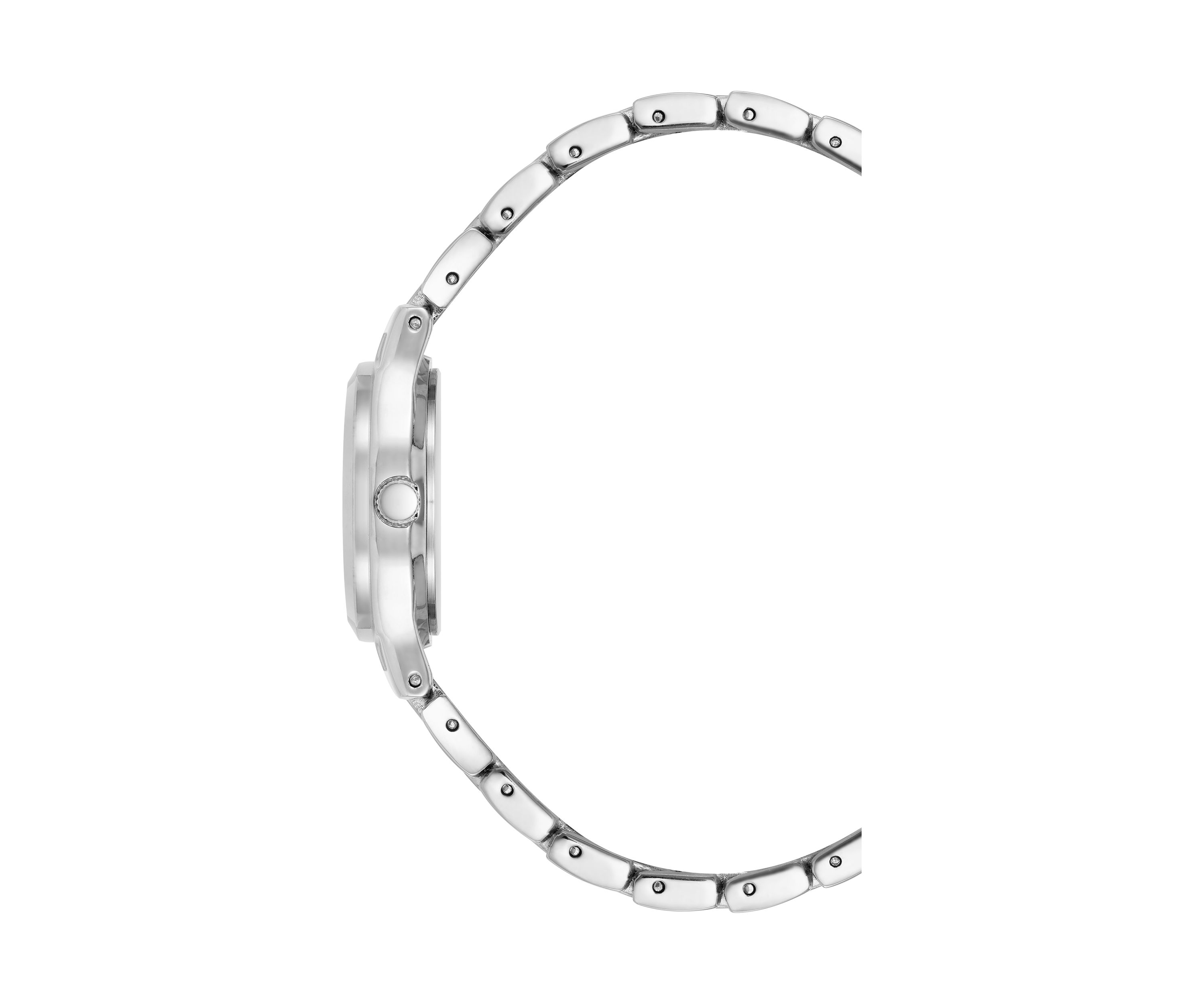 Womens 26 Millimeter Silver-Tone Alloy with White Mother of Pearl Dial Watch 