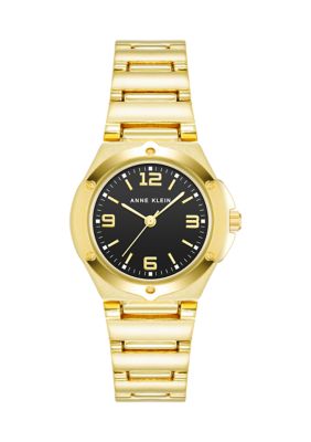 Anne Klein Women s Gold Tone Metal Link Bracelet Watch belk