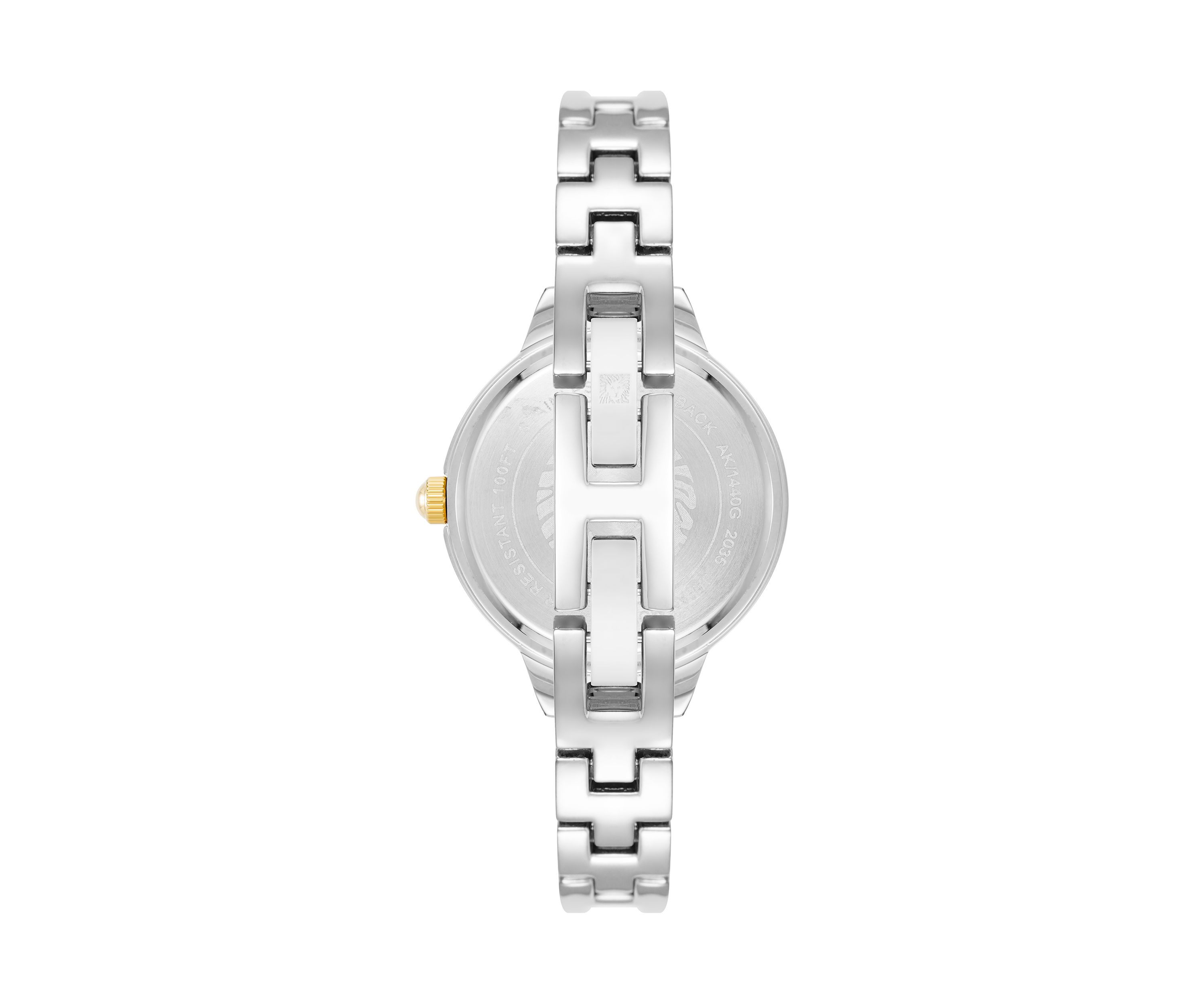 Womens Two-Tone Alloy Open Bangle Watch