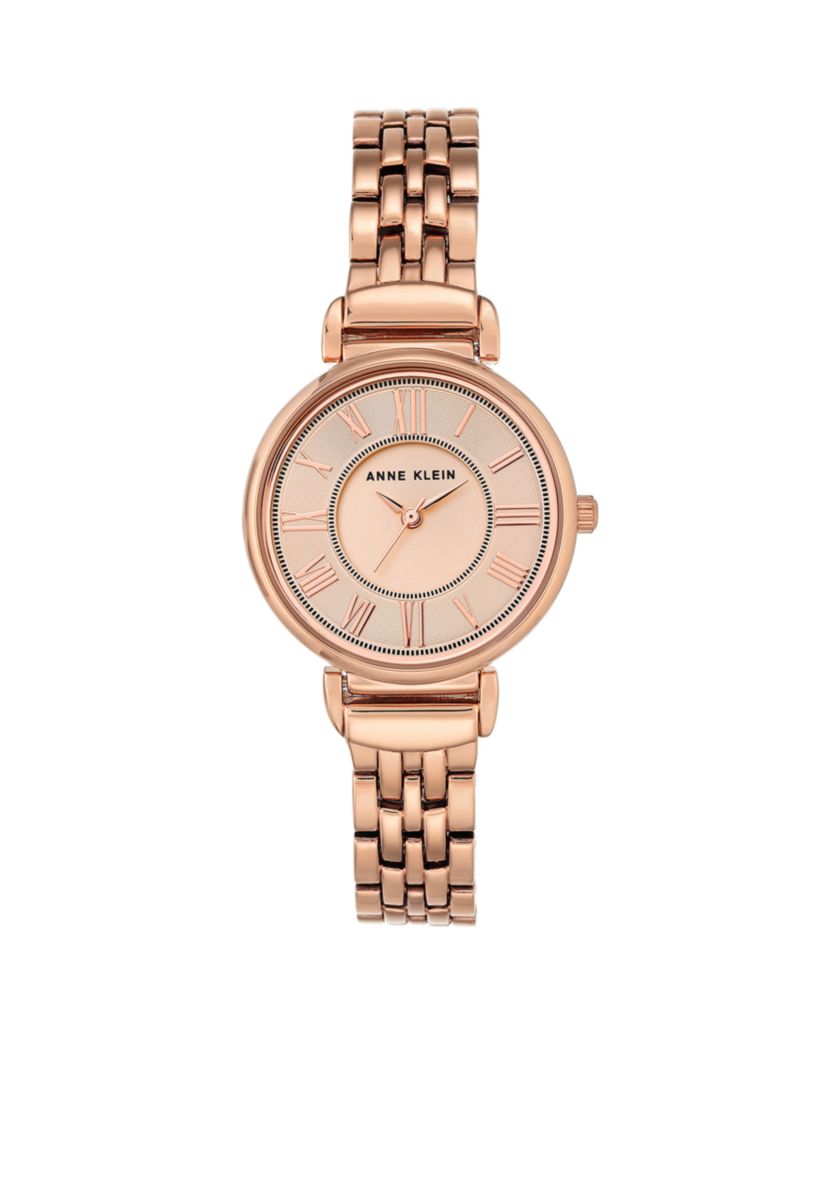 Womens Rose Gold-Tone Roman Numeral Watch